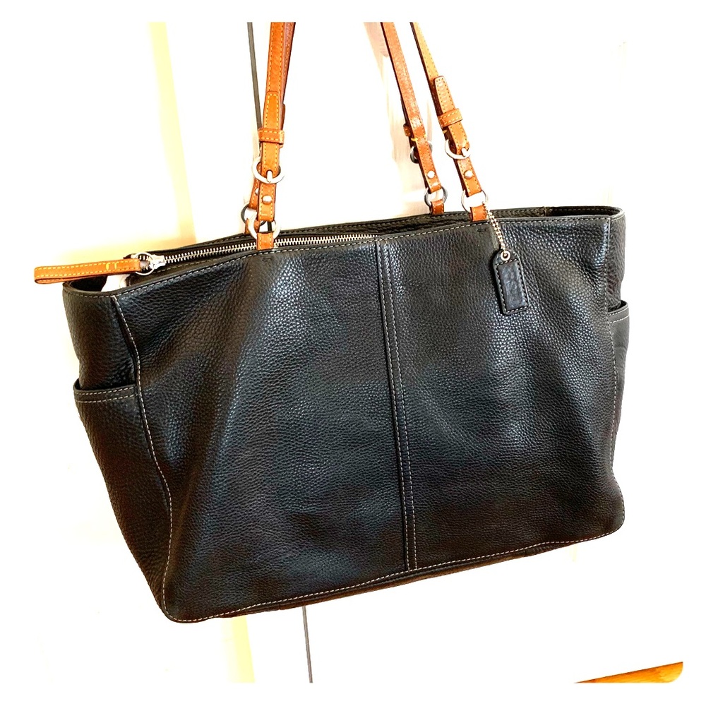 Beautiful Black Coach Tote Bag, Like New!